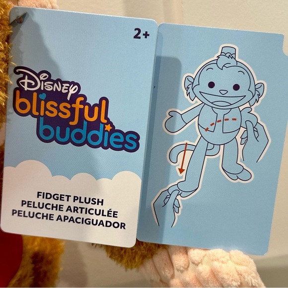 Disney Parks Aladdin Abu Blissful Buddies Fidget Plush Monkey - Picture 3 of 4
